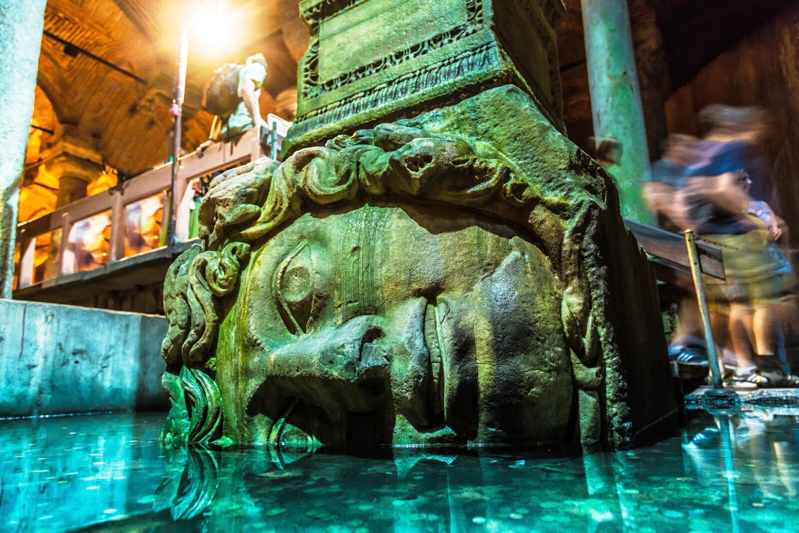 Basilica Cistern Medusa Head Istanbul
